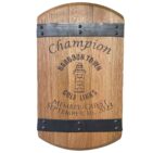 Whiskey Barrel Lid Plaque Award